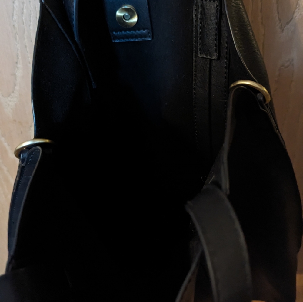 NWOT - ANTIK KRAFT Faith tote bag - Bag in a bag!.Vegan Leather Black Bags - Picture 2 of 11